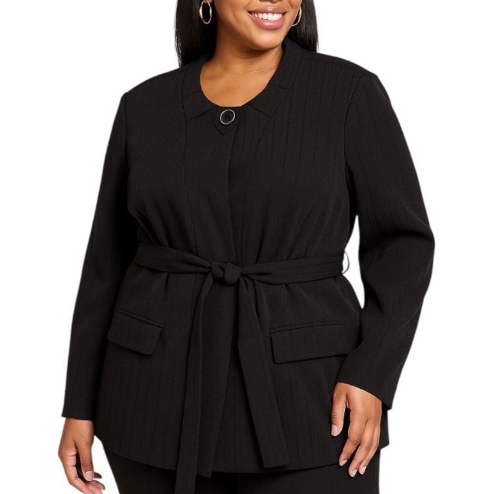 Emily Designs Black Belted Blazer 22W